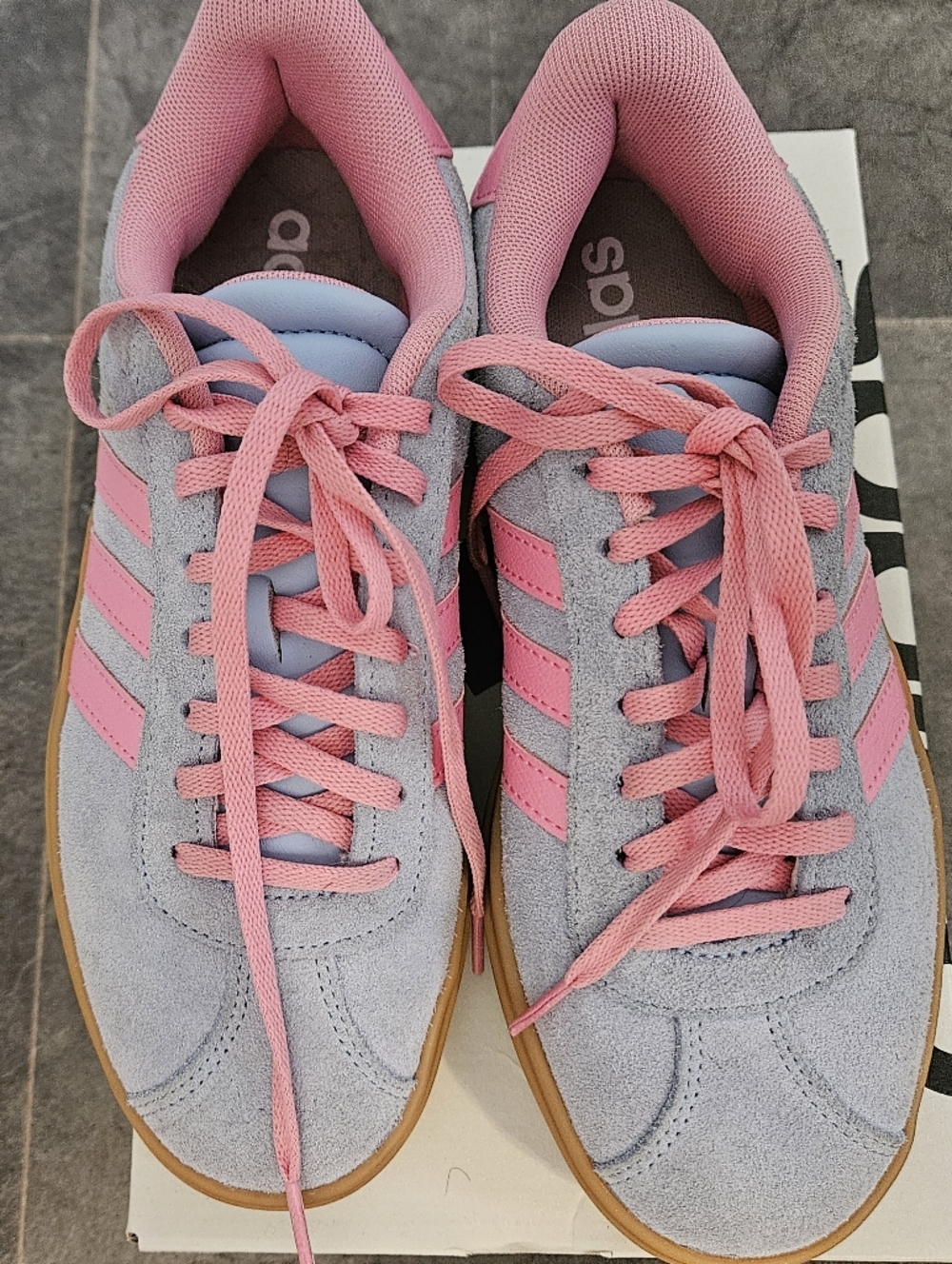 Adidas Suede Pink & Light Blue Casual Sneakers